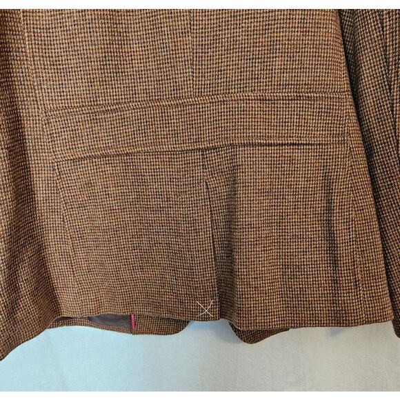 Talbots Women's Winter Fitted Blazer Rust Brown Size 16 Wool Blend Jacket NWT - Picture 10 of 10